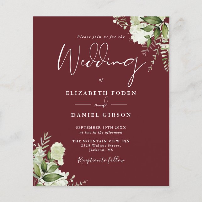 Budget Rosewood Pink Photo Wedding Invitation (Front)