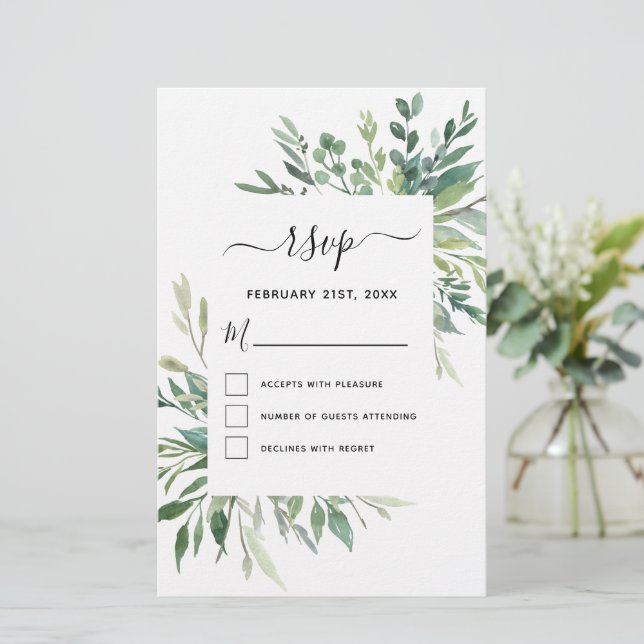 Budget RSVP Botanical Greenery Foliage (Standing Front)