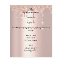 Budget RSVP muslim wedding flier rose gold flyer