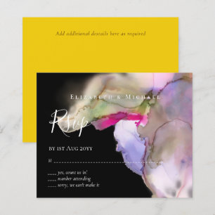 BUDGET RSVP Technicolor Watercolor Wedding