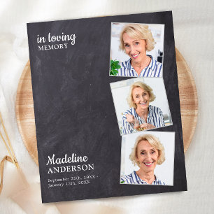 Budget Rustic 3 Photo Memorial Celebration Of Life