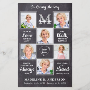 Budget Rustic 5 Photos Memorial Funeral Program