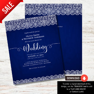 BUDGET Rustic BLUE White Lace Farmhouse Wedding