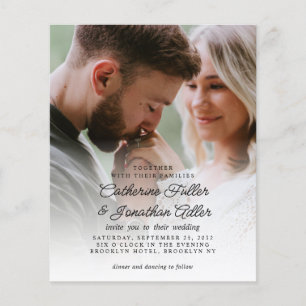 Budget Rustic Boho Chic 2 Photo Wedding Invitation