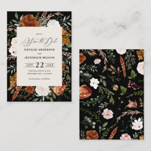 budget rustic elegant modern wedding save the date card