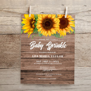 Budget Rustic Fall Wooden Sunflower Baby Sprinkle