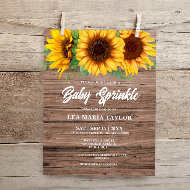 Budget Rustic Fall Wooden Sunflower Baby Sprinkle (Creator Uploaded)