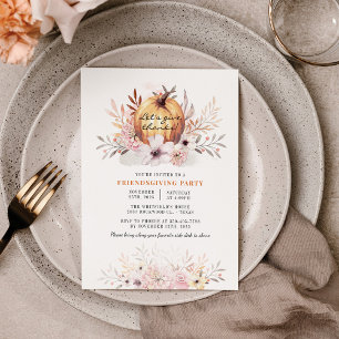 Budget Rustic Friendsgiving Floral Fall Pumpkin