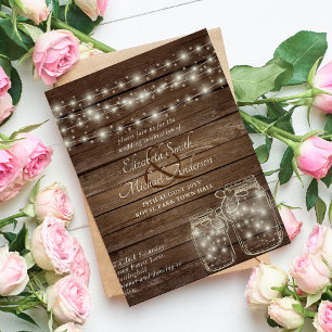 Budget Rustic Lights Mason Jars Cheapest Wedding