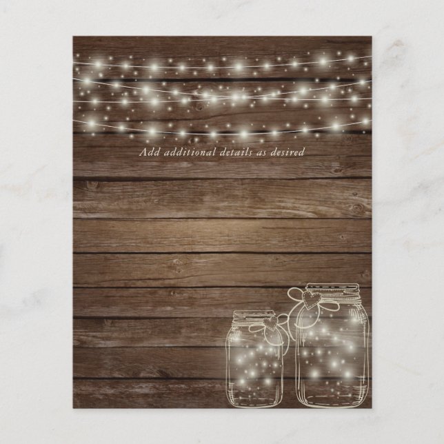 Budget Rustic Lights Mason Jars DETAILS paper (Front)