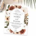 Budget Rustic Neutral Boho Floral Wedding Flyer<br><div class="desc">******* MATTE PAPER IS THIN. UPGRADE FOR A THICKER PAPER. NO ENVELOPES INCLUDED. FOR CARD STOCK, THICKER CARDS, CHECK OUT THE LINK BELOW. CARD STOCK, THICKER CARDS HAVE AN OPTION FOR ENVELOPES OR INCLUDES THEM******** No envelopes, paper flyer version. Save money on formal invitations with this small invitation. Get your...</div>