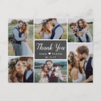 Budget Rustic Photo Collage Wedding Thank You
