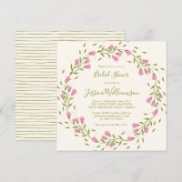 Budget Rustic Pink Garden Flowers Bridal Shower