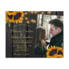 Budget rustic QR code photo wedding invitation