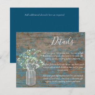 Budget Rustic RSVP Cards with Babys Breath