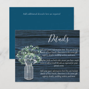 Budget Rustic RSVP Cards with Babys Breath