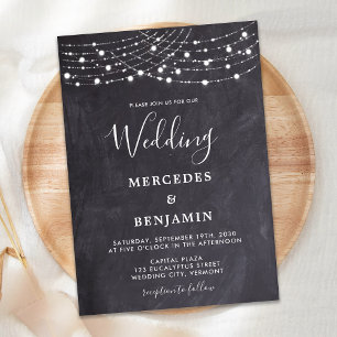 Budget Rustic Slate String Lights County Wedding