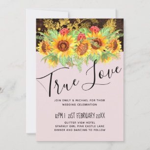 Budget Rustic Summer Sunflowers Floral Wedding 