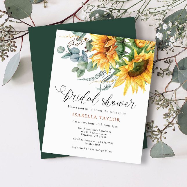 Budget Rustic Sunflower Bridal Shower Invitation (Creator Uploaded)