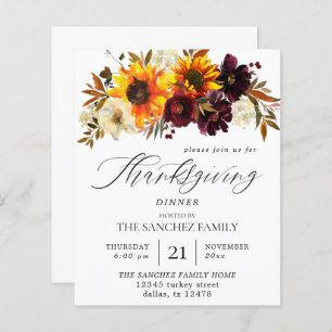 Budget Rustic Sunflower Floral Thanksgiving
