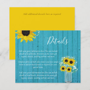 BUDGET Rustic Sunflower Wedding Details Enclosure