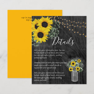 BUDGET Rustic Sunflower Wedding Details Enclosure