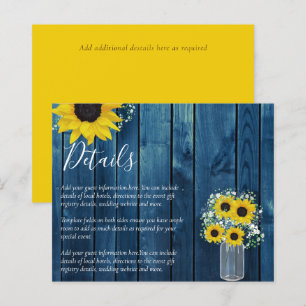 BUDGET Rustic Sunflower Wedding Details Enclosure