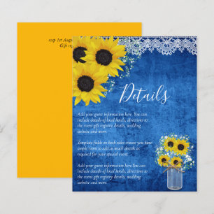 BUDGET Rustic Sunflower Wedding Details Enclosure