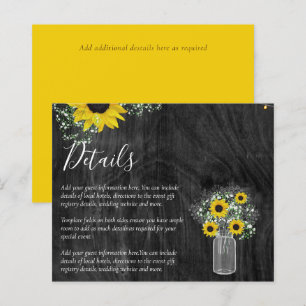 BUDGET Rustic Sunflower Wedding Details Enclosure