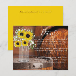 BUDGET Rustic Sunflower Wedding Details Enclosure