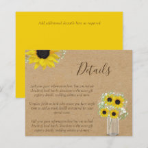 BUDGET Rustic Sunflower Wedding Details Enclosure