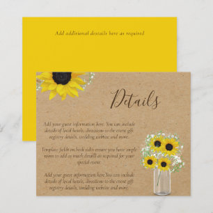 BUDGET Rustic Sunflower Wedding Details Enclosure