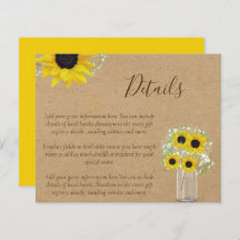 BUDGET Rustic Sunflower Wedding Details Enclosure