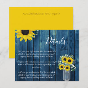 BUDGET Rustic Sunflower Wedding Details Enclosure