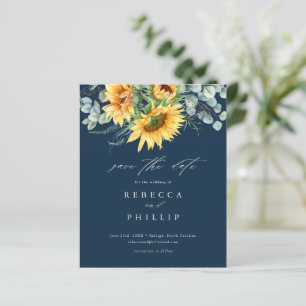 Budget Rustic Sunflower Wedding Save The Date