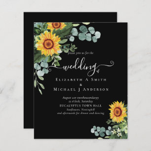 BUDGET Rustic Sunflowers Eucalyptus Leaves Wedding