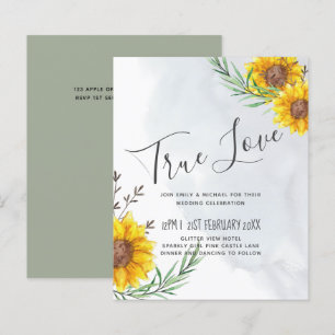 BUDGET Rustic Sunflowers Olive Leaves Wedding