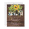 Budget Rustic Sunflowers Photo Wedding Invitations