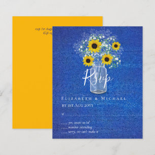 BUDGET Rustic Sunflowers RSVP Wedding