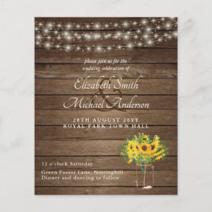 Budget Rustic Sunflowers Southern Wedding