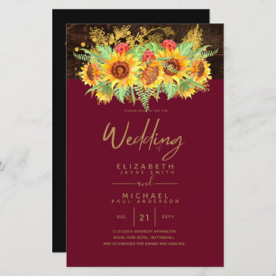Budget Rustic Sunflowers Summer Floral Wedding