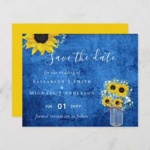BUDGET Rustic Sunflowers Wedding Save Dates