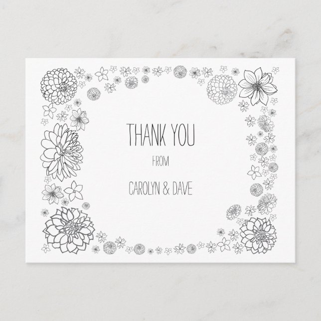 Budget Rustic Wedding Thank You Cards (Front)