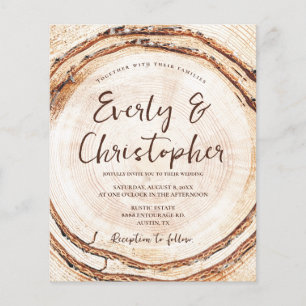 Budget Rustic Wedding Wood Cut Slice Customisable