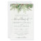 Budget Rustic Winter Greenery Wedding Invitation