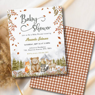 Budget Rustic Woodland Animals Baby Shower
