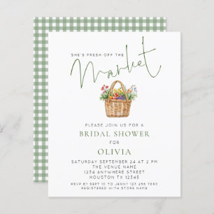 Budget Sage Gingham She’s off Market Bridal Shower