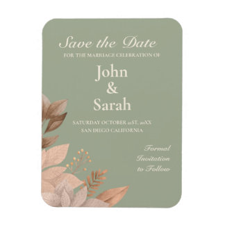 Budget Sage Green Magnet Save the Date