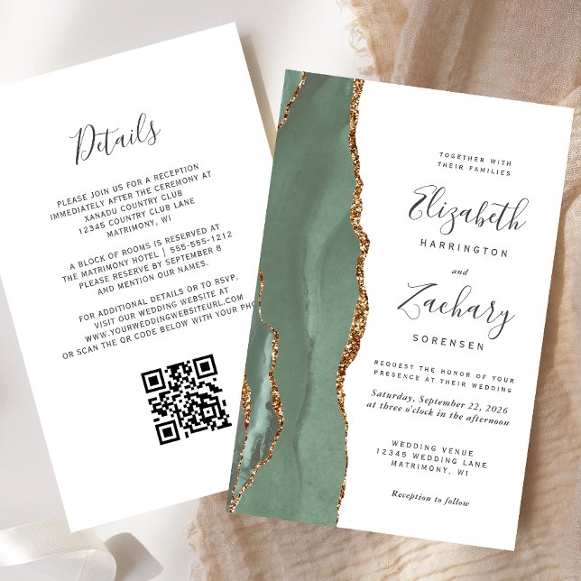 Budget Sage Green QR Code Wedding (Creator Uploaded)
