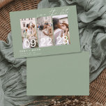 Budget Sage Green Save the Date 3 Photo  Flyer<br><div class="desc">Elevate your wedding announcement with our Sage Green Save the Date 3 Photo Invitation, a stylish and affordable way to set the tone for your special day. This invitation seamlessly blends modern aesthetics with the calming, earthy tones of sage green, creating an elegant look that captures your love story. With...</div>